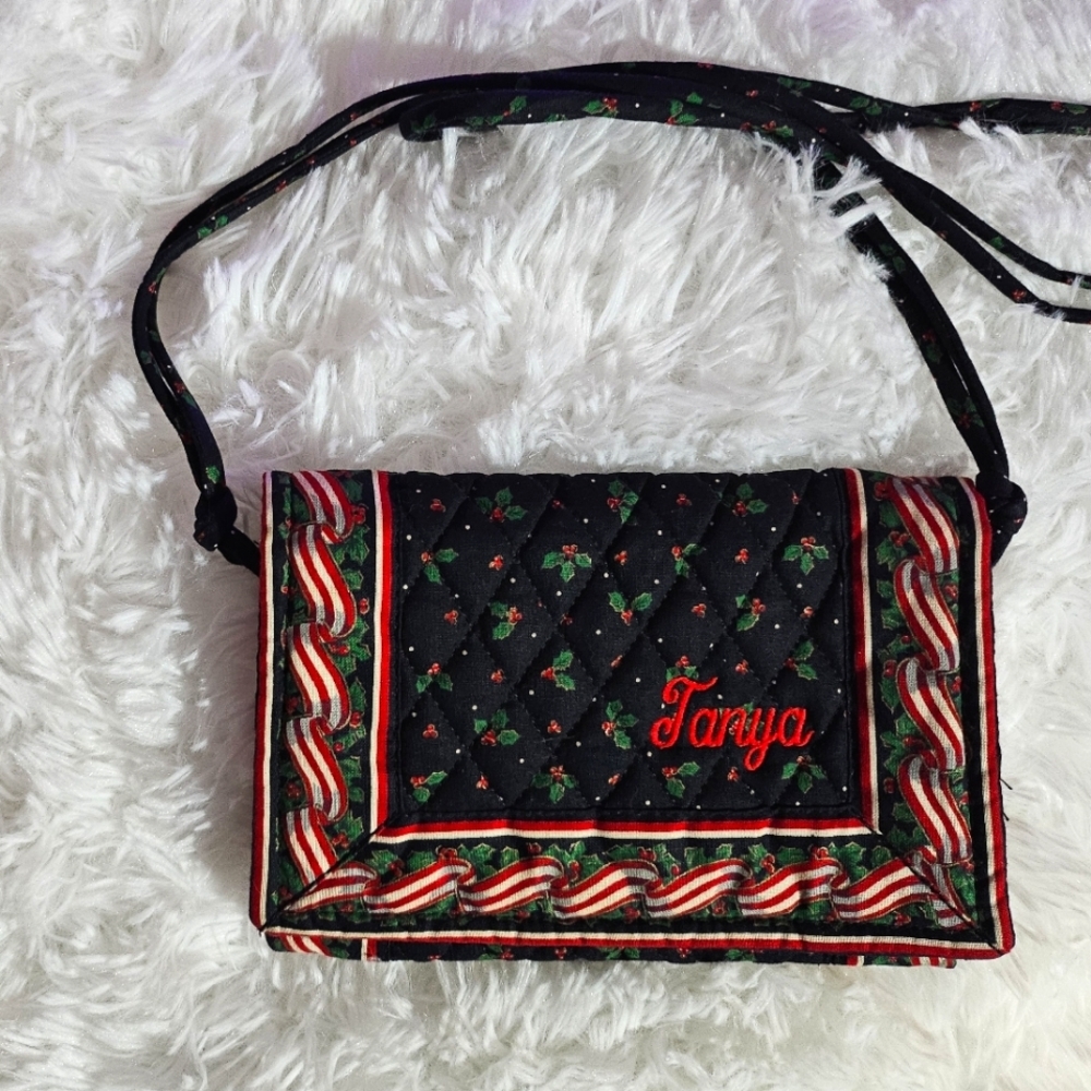 📣TANYA Vera Bradley Monogrammed Christmas 🎄 Apron Matching Purse Like 🆕 - Picture 3 of 7